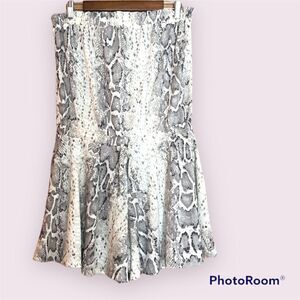 CHERISH Snakeskin Print Strapless Romper *NWT*